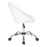 Start2Finish Milo adjustable home office chair in white faux leather with a modern design and chrome base.