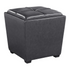 Rockford storage ottoman in pewter faux leather with cushioned top and interior storage, modern furniture by Start2Finish.