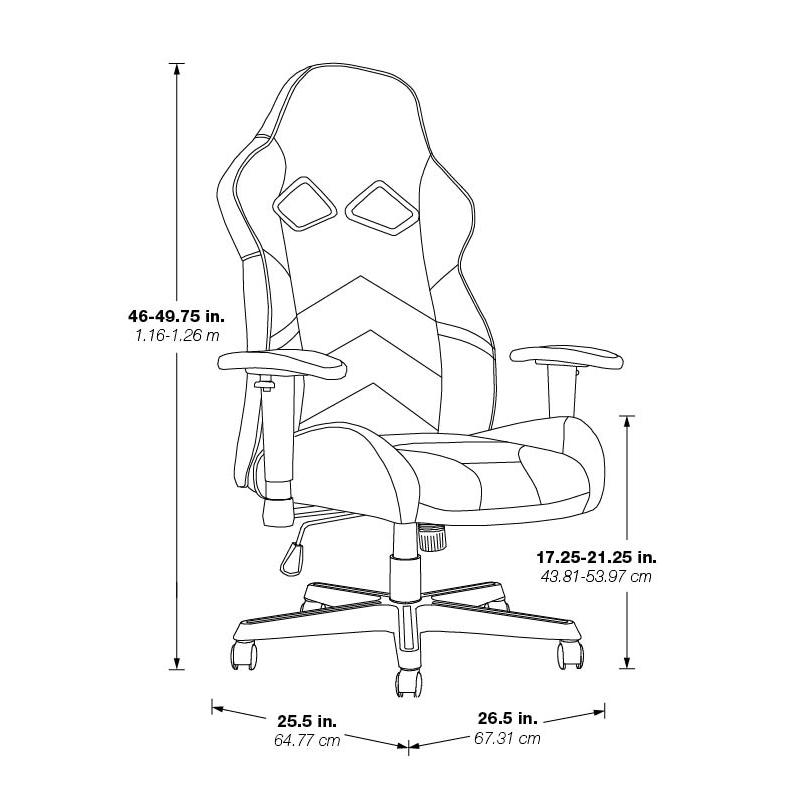 Vapor Gaming Chair by Start2Finish in black faux leather with red accents, featuring ergonomic design and adjustable armrests.