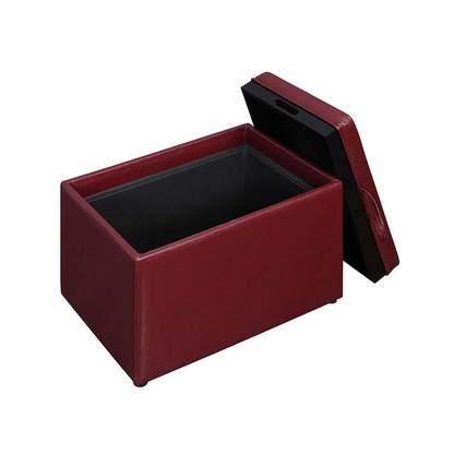 Start2Finish Designs4Comfort accent storage ottoman with reversible tray, featuring soft fabric upholstery and versatile storage space.