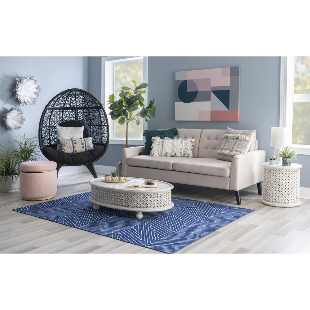 White Inora side table from Start2Finish showing a modern furniture piece with a sleek design and smooth surface.