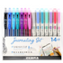 Start2Finish Zebra journaling set with Mildliner highlighters and Sarasa Clip gel pens in a 14-pack, featuring chisel and bullet tips.