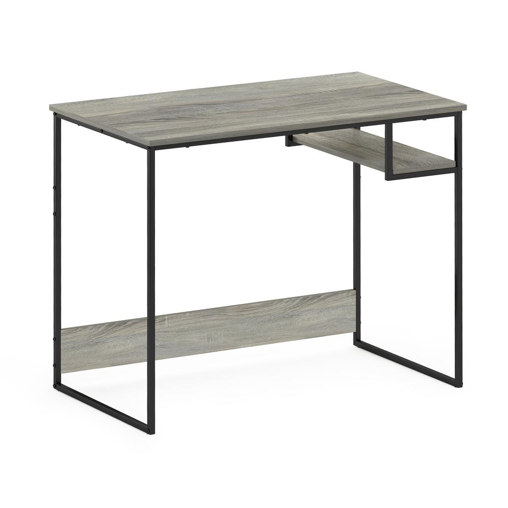 Furinno Moretti Modern Lifestyle Study Desk in French Oak Grey with sleek design and spacious surface, ideal for home office or study space.