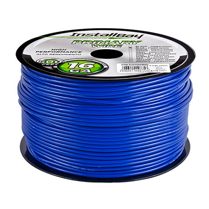 Start2Finish 16GA copper automotive wire coil, 500ft spool, showing shiny copper wire neatly wound for automotive electrical use.