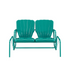 Start2Finish Ridgeland Retro Outdoor Loveseat Glider with cushioned seats and classic wooden design for outdoor relaxation.