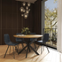 Set of 2 Markley modern leather dining chairs with metal legs, featuring sleek design and comfortable seating.