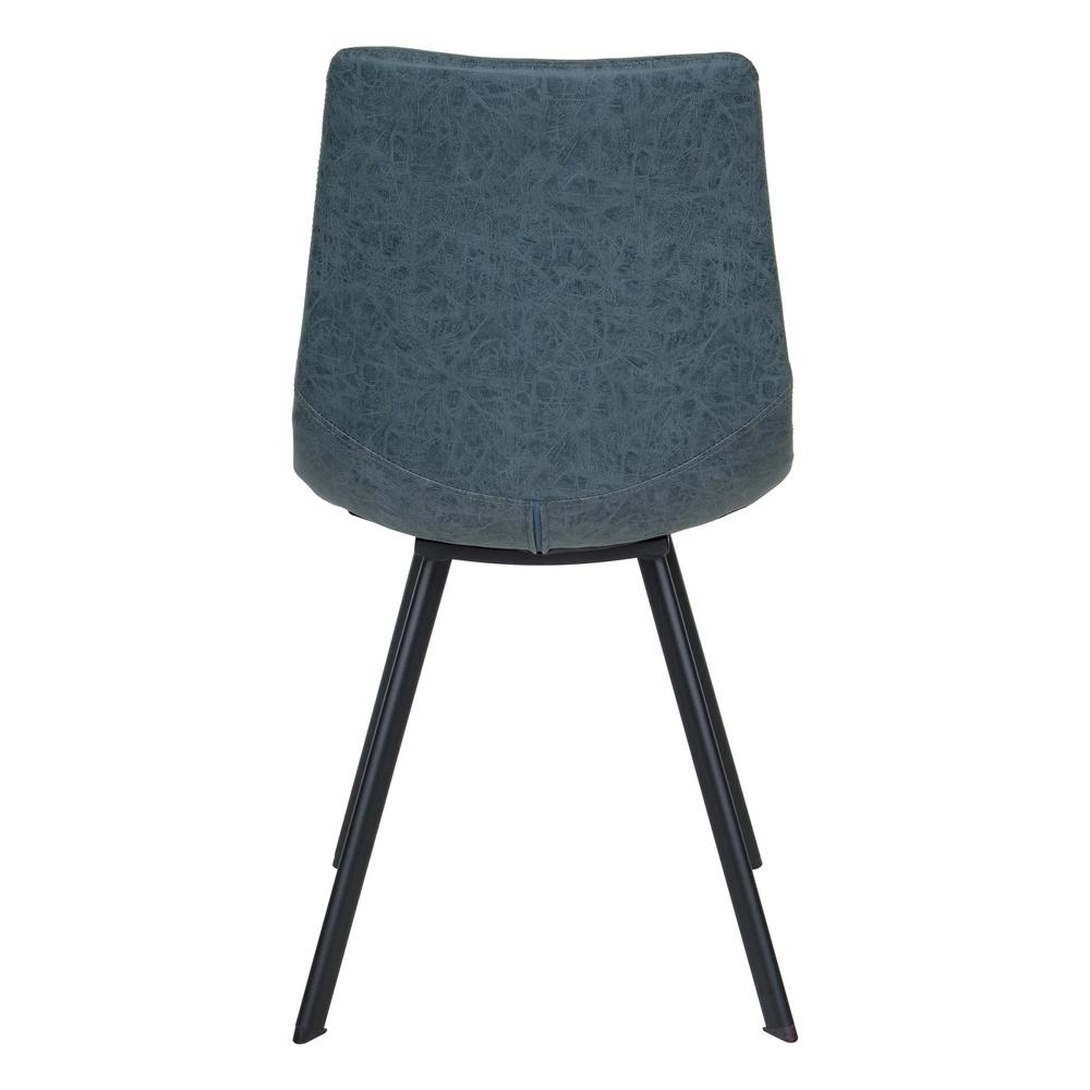 Set of 2 Markley modern leather dining chairs with metal legs, featuring sleek design and cushioned seats for contemporary dining rooms.