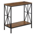 Start2Finish Tucson Starburst Chairside End Table with charging station, barnwood and black finish, featuring shelf and modern design.