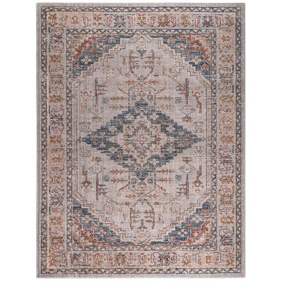 Vintage medallion woven area rug by Start2Finish, featuring intricate patterns and rich colors for classic home decor.