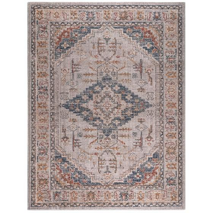 Vintage medallion woven area rug by Start2Finish, featuring intricate patterns and rich colors for classic home decor.