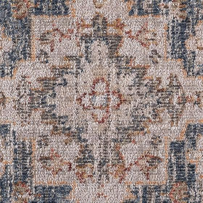 Start2Finish vintage medallion woven area rug with intricate pattern in warm tones, showcasing detailed textile craftsmanship.