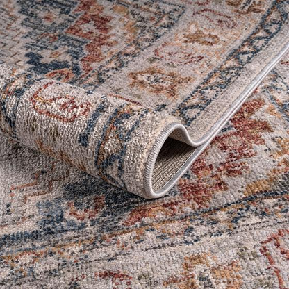 Vintage Medallion Woven Area Rug by Start2Finish featuring intricate medallion pattern in warm, earthy tones.