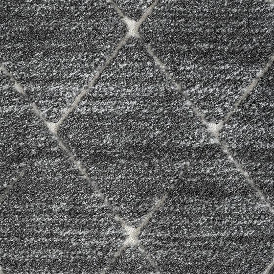 Start2Finish Talas Trellis area rug in grey and cream with a geometric pattern, perfect for modern home decor.