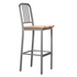 Set of two silver Frazier metal barstools by Start2Finish, featuring sleek modern design and sturdy construction.