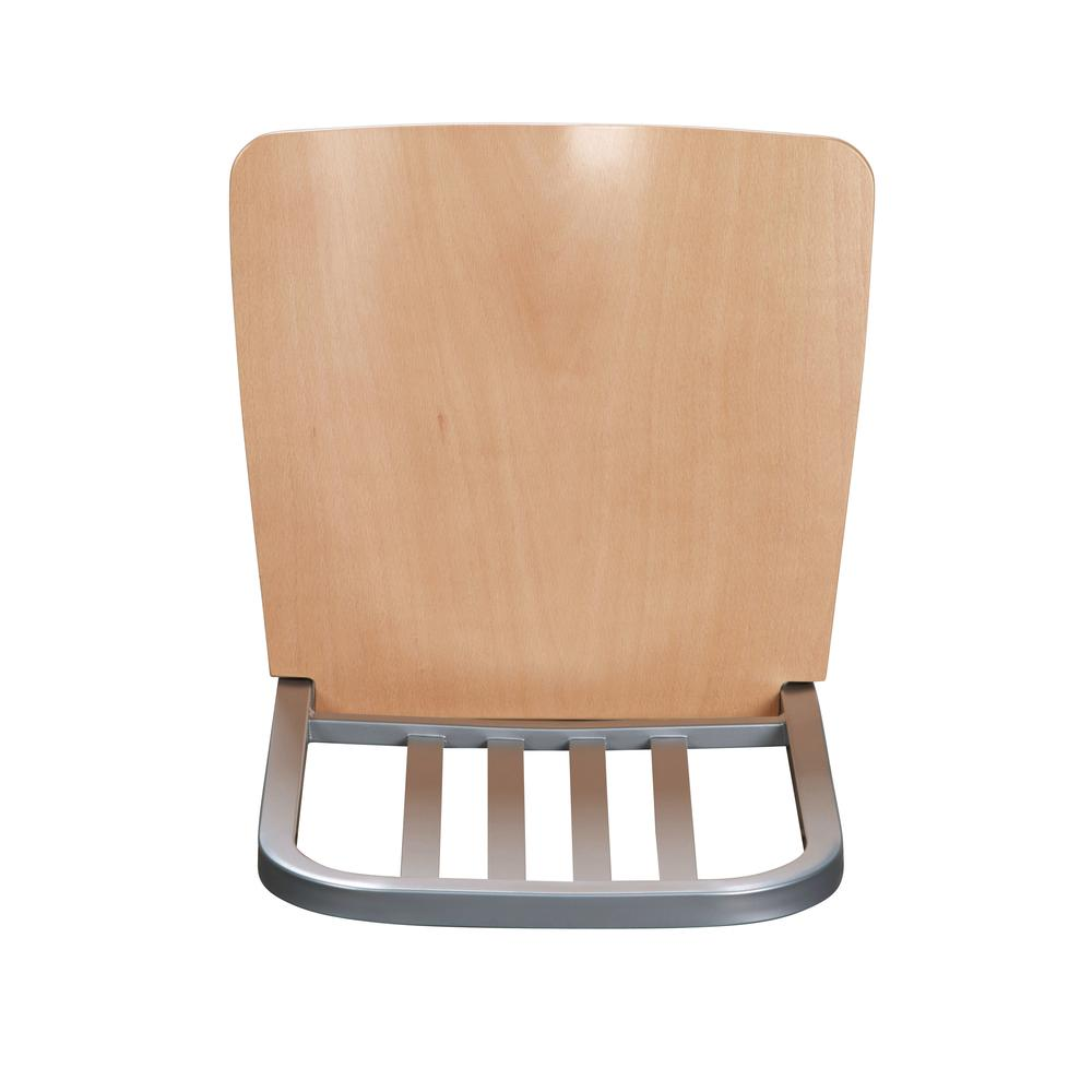 Set of two silver Frazier metal barstools by Start2Finish with sleek, modern design and sturdy metal construction.