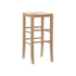 Pair of Gianna backless barstools by Start2Finish in natural wood finish, featuring sleek legs and minimalist design.