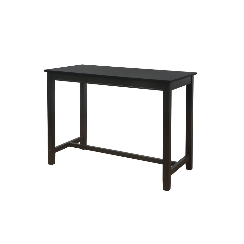 Black Claridge Counter Pub Table by Start2Finish, showing a sleek, modern furniture piece with a smooth tabletop and sturdy base.