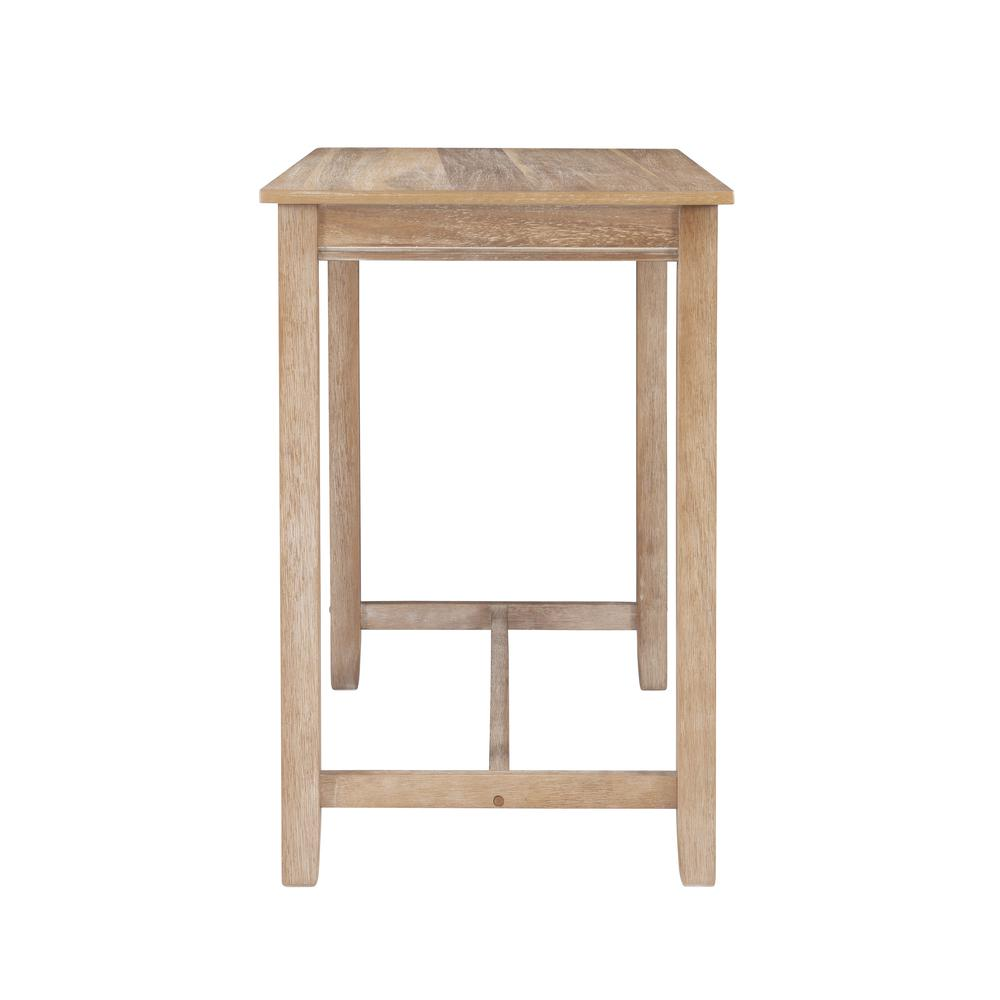 Start2Finish Claridge Counter Pub Table in acacia wood with a sleek, modern design and sturdy metal legs.