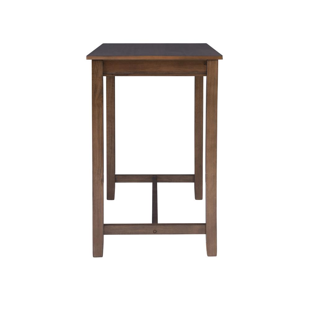 Rustic brown Claridge 36-inch counter height pub table by Start2Finish, showing sturdy wood construction and classic design.
