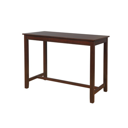 Start2Finish Claridge Counter Pub Table in brown wood with a sleek, modern design and sturdy legs, ideal for small dining or bar areas.