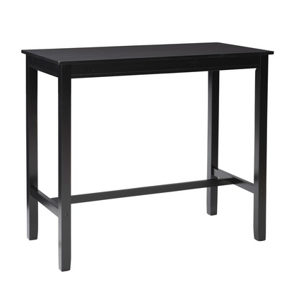 Black Claridge Bar Pub Table by Start2Finish, showcasing a sleek, modern furniture piece with a sturdy tabletop and stylish base.