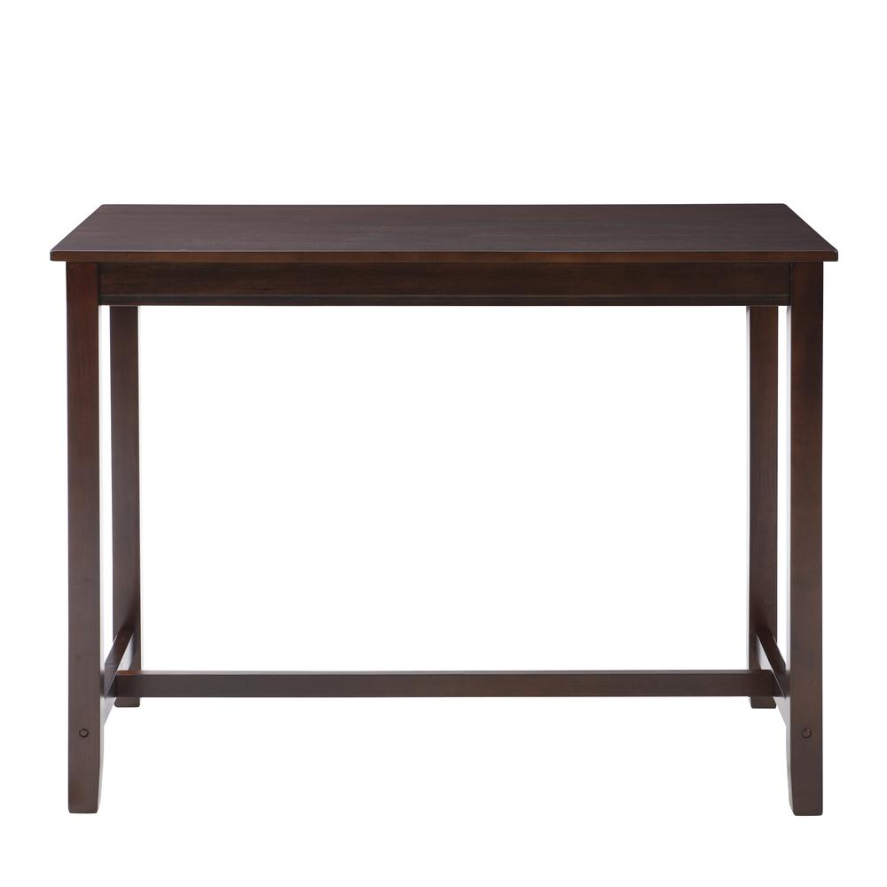 Start2Finish Claridge Bar Pub Table in brown wood finish, showcasing a sturdy furniture piece with a sleek, modern design.