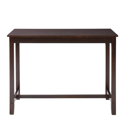 Start2Finish Claridge Bar Pub Table in brown wood finish, showcasing a sturdy furniture piece with a sleek, modern design.
