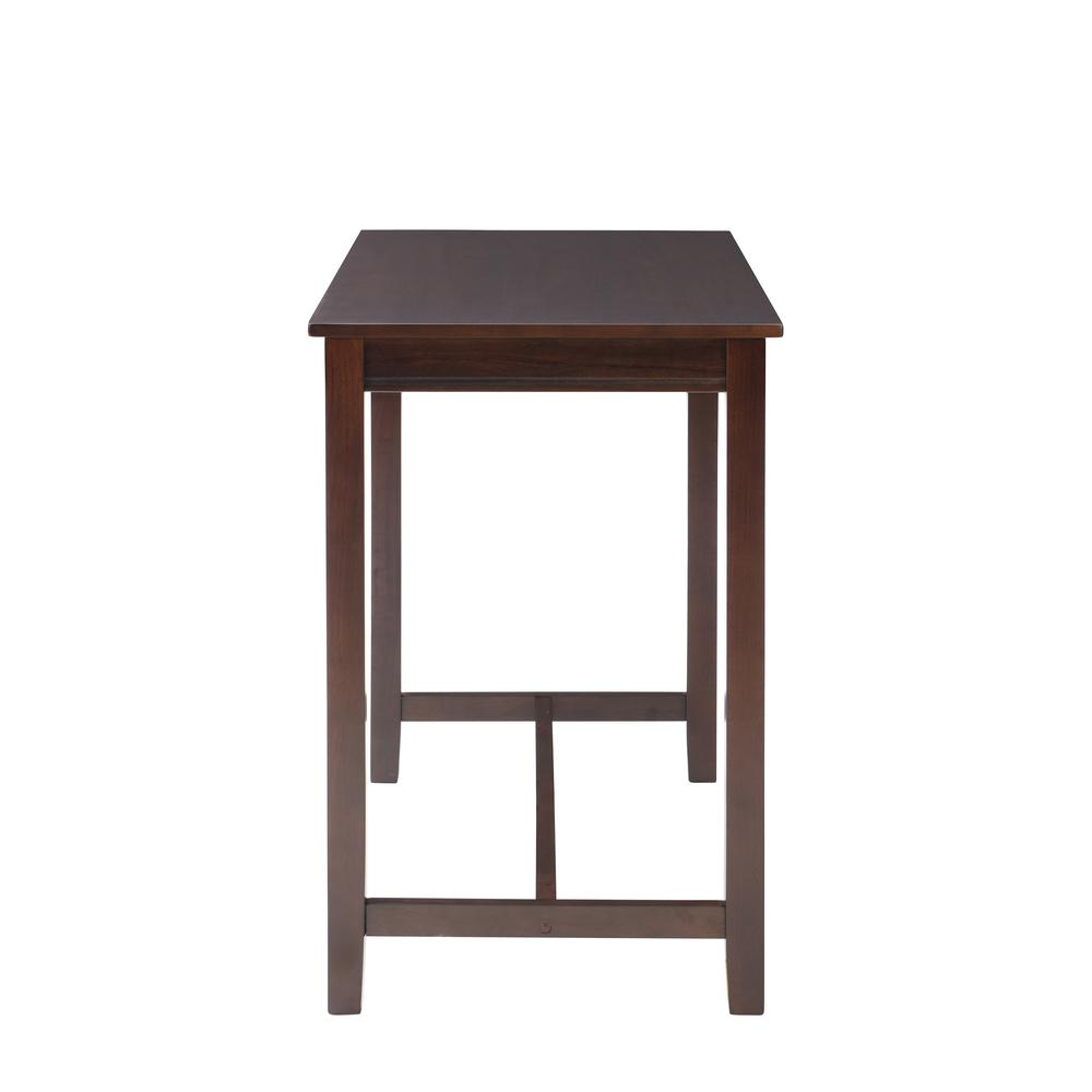 Start2Finish Claridge Bar Pub Table in brown wood finish, showcasing sturdy furniture with a sleek, modern design.