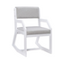 Start2Finish Robin 2 Position Sled Base Chair in white, modern furniture with a sleek design and sturdy sled-style base.