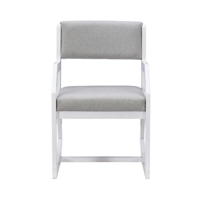 Start2Finish Robin 2 Position Sled Base Chair in white, showcasing its modern furniture design with a sleek sled base.