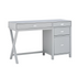 Gray Peggy Side Storage Desk by Start2Finish, showcasing its sleek design and side storage compartments in a modern furniture setup.