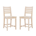 Unfinished wooden Flynn counter stools set of 2 by Start2Finish, showcasing natural wood finish and sturdy design.