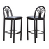 Set of two black Thayer barstools by Start2Finish with sleek design, metal legs, and cushioned seats for modern dining or bar area.