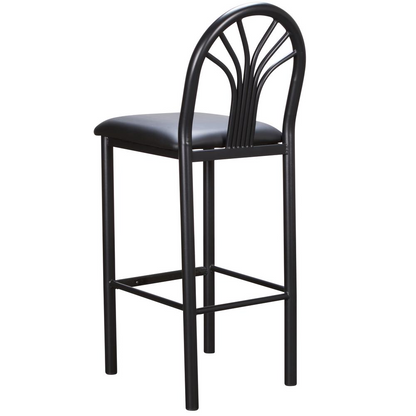 Set of two black Thayer barstools by Start2Finish, featuring sleek modern design and sturdy metal legs.