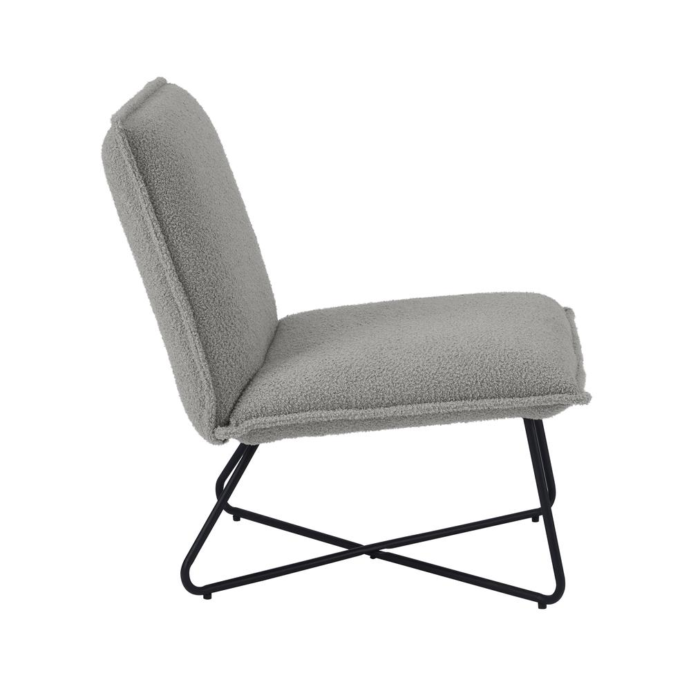 Start2Finish Kelvin Sherpa Grey chair featuring plush upholstery and modern design, perfect for comfortable seating.