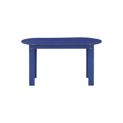 Blue Adirondack coffee table by Start2Finish, featuring a sturdy wooden design perfect for outdoor or patio furniture.