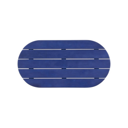 Blue Adirondack coffee table from Start2Finish furniture with a sturdy wooden design and smooth finish.