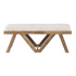Start2Finish brown upholstered bench with cushioned seat and wooden legs, ideal as versatile furniture for living rooms or entryways.