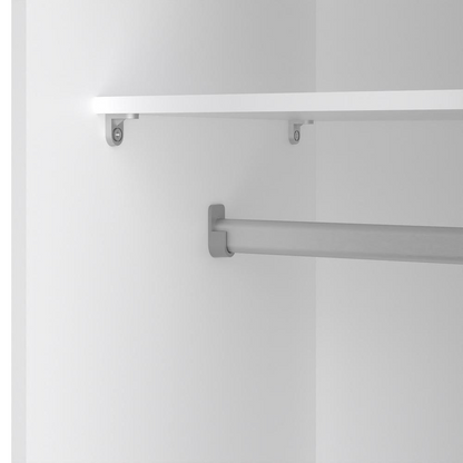 White space wardrobe with 2 sliding doors, modern furniture piece by Start2Finish featuring sleek design and ample storage space.