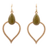 Green jasper Bedouin golden drop earrings featuring intricate design and gold accents, stylish jewelry for elegant occasions.