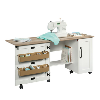 Start2Finish craft and hobby storage container in soft white with multiple compartments for organizing supplies.