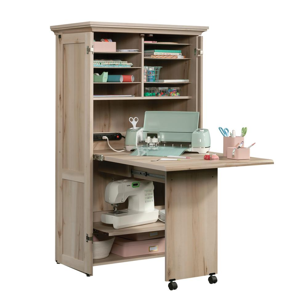 Start2Finish miscellaneous storage and craft organizer in Pacific Maple finish with multiple compartments for hobby and craft supplies.