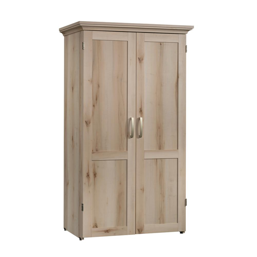 Start2Finish craft and hobby storage unit in Pacific Maple finish with multiple compartments for organizing supplies.