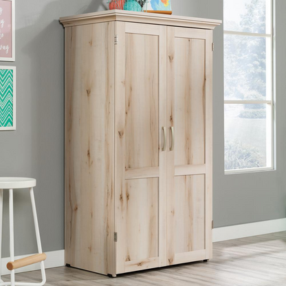 Start2Finish craft and hobby storage unit in Pacific Maple finish with multiple compartments for organizing supplies.