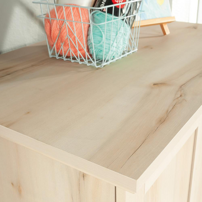 Start2Finish craft and hobby storage unit in Pacific Maple finish, with multiple compartments for organization and easy access