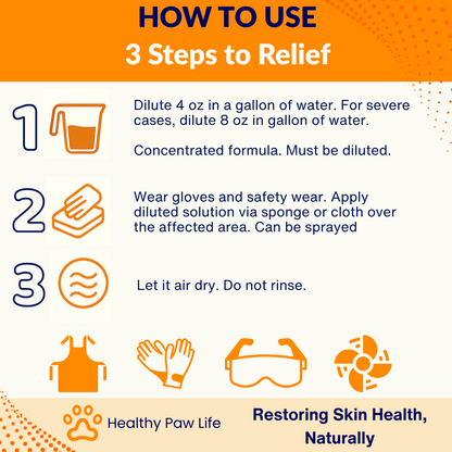 Start2Finish Lime Sulfur Dip solution for dogs, cats, horses, and livestock showing a bottle of concentrated sulfur treatment.