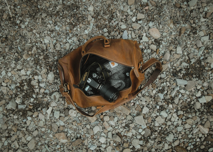 Large leather duffle bag from Start2Finish&