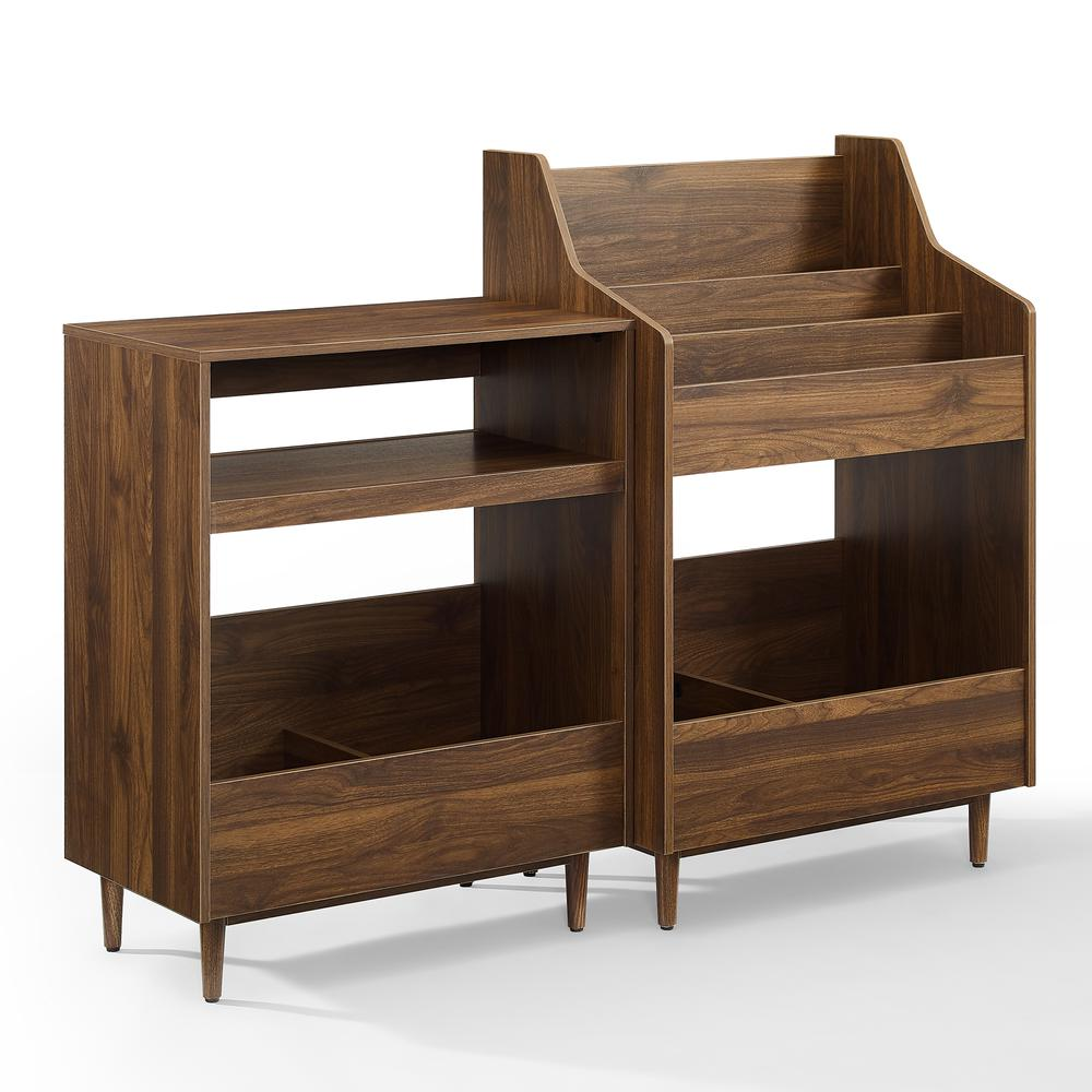 Start2Finish Liam 2-piece record player stand and vinyl storage set, showing a sleek furniture design with space for records and turntable.