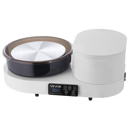 Start2Finish VEVOR pottery wheel with 11-inch aluminum turntable, 450W motor, foot pedal, adjustable speed for clay art crafts.