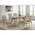 Start2Finish Croyden 7-piece rectangular dining set with weathered natural finish, includes table and six matching chairs.